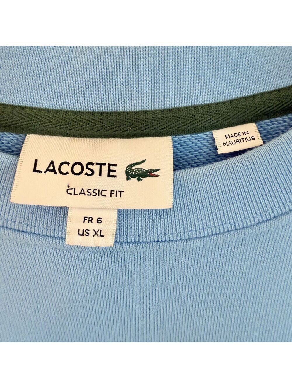 Lacoste Big Croc Logo Sweatshirt XL Blue Classic Fit French Luxury - Picture 4 of 6